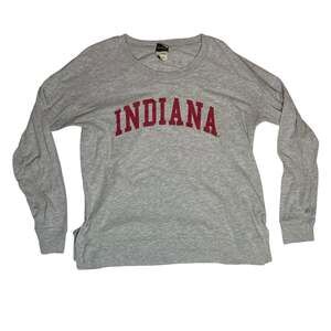 Indiana Hoosiers Sweatshirt Womens M Gray Crewneck NCAA